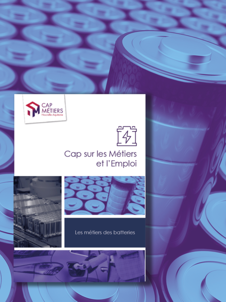 Récapitulatif visuel du CME, une publication destinée au grand public avec des informations détaillées et chiffrées Métiers, formation, orientation Batterie